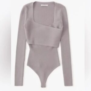 Abercrombie & Fitch LuxeLoft Wrap Sweater Bodysuit
